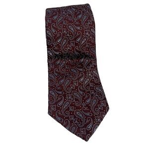 Brooks Brother Silk Paisley Tie Purple $115 Office Professional Formal